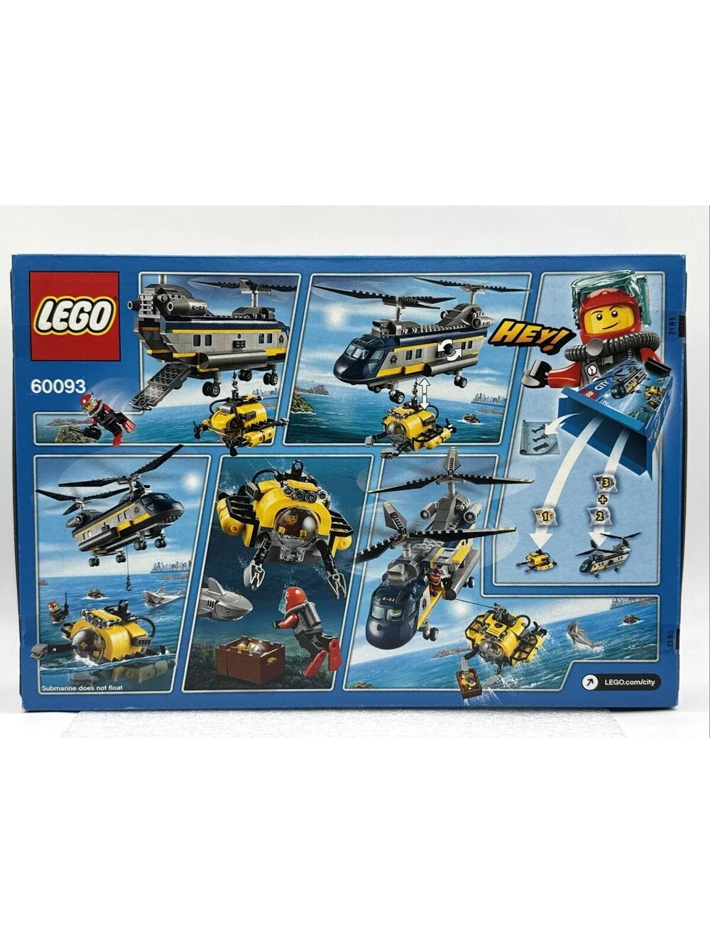LEGO City: Deep Sea Helicopter (#60093) 2015 Retired 388 Pieces Sealed Box New
